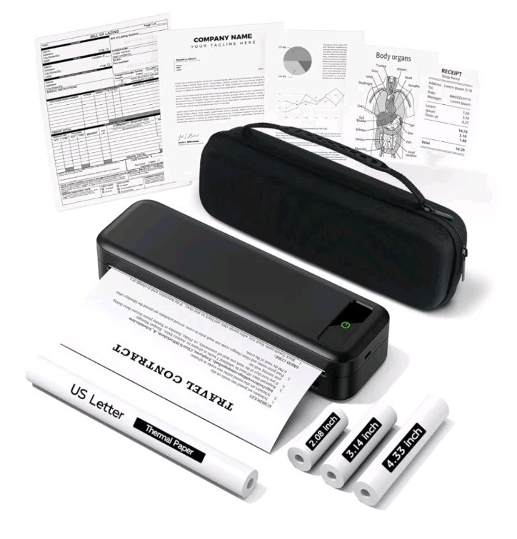 TATTMUSE Portable Wireless Inkless Printer for Phone & Laptop, Travel Ready