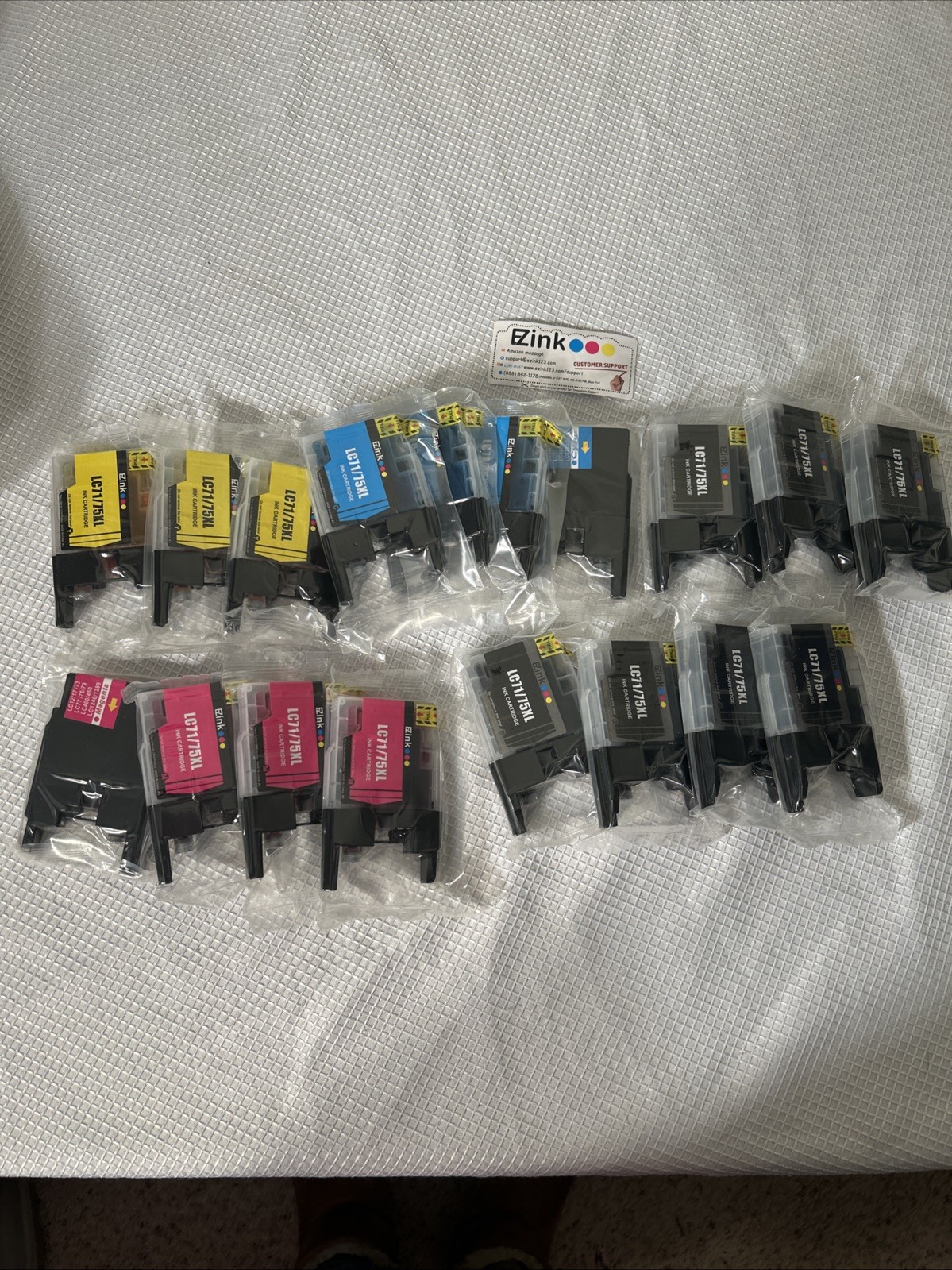 Printer Ink - Lot Of 18 -LC71/75XL, LC 13/17/73, Black Magenta, Blue Yellow