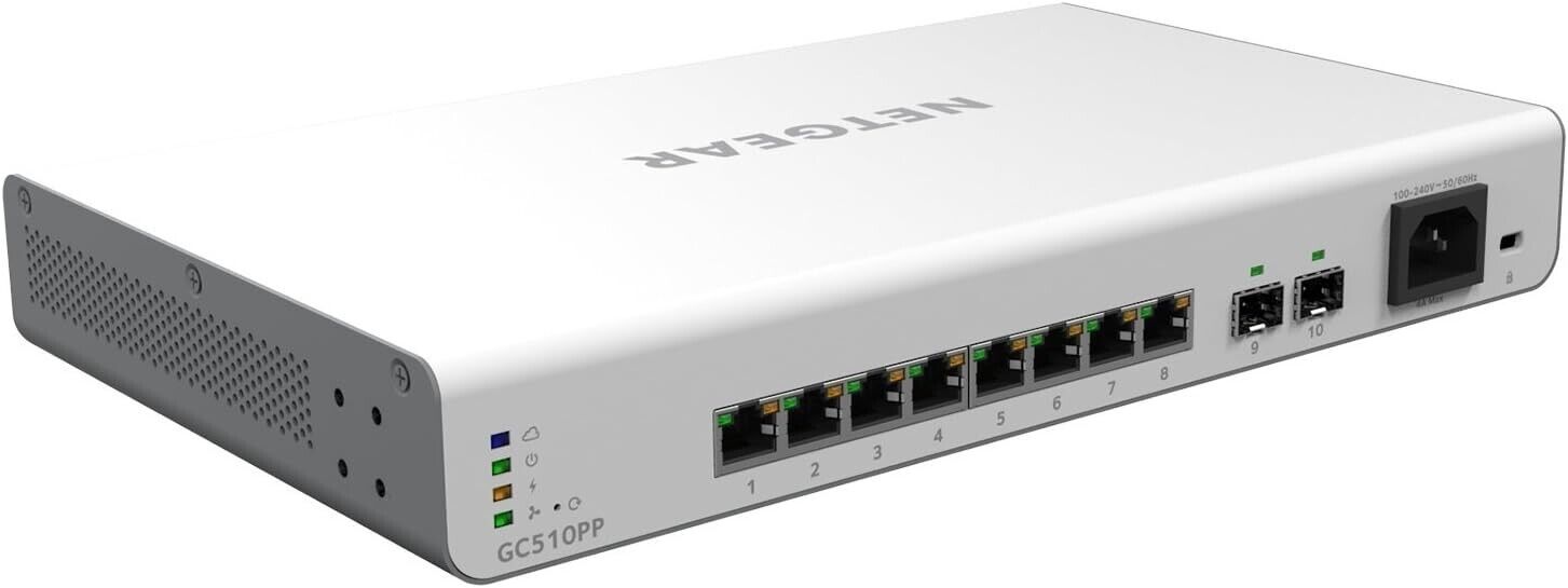 Netgear GC510PP 10-Port Gigabit Ethernet Pro - High-Power PoE Switch