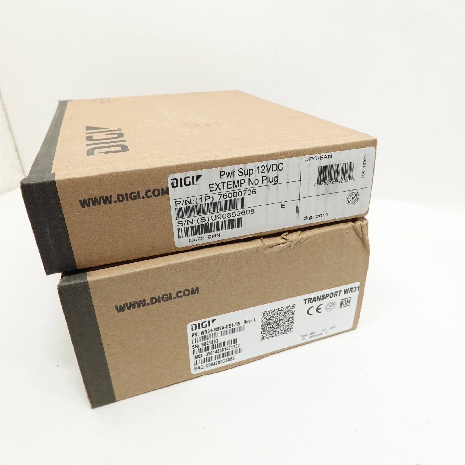 Digi Transport WR31 Cellular Router + 12V Power Supply Sealed