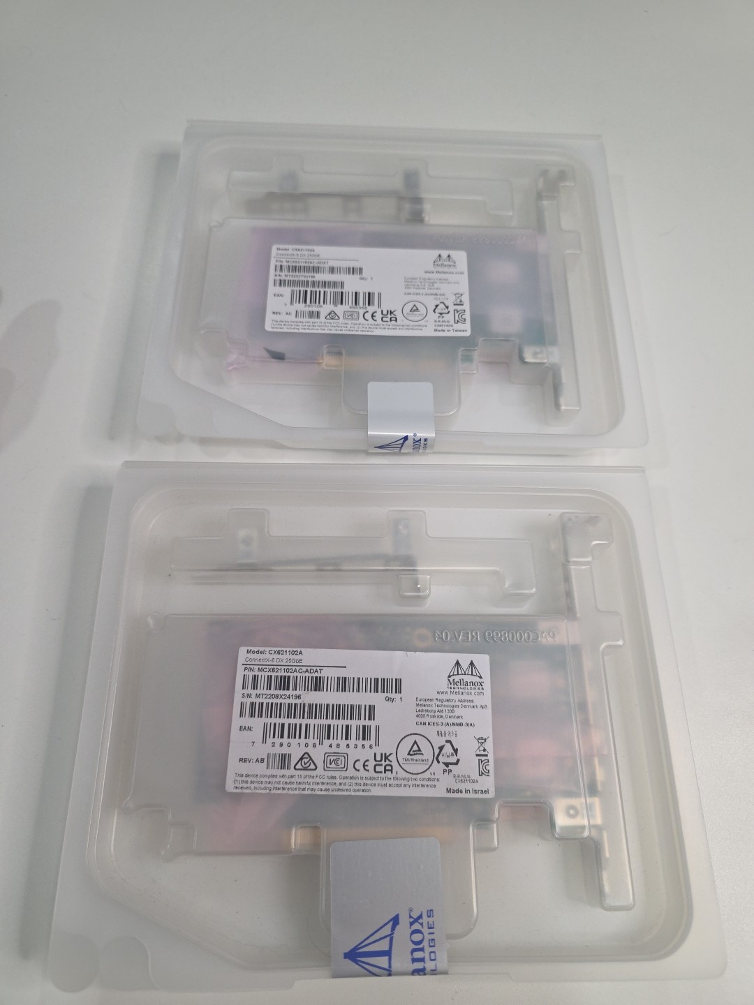 Brand New Sealed Lot of 2: Mellanox ConnectX-6 Dx MCX621102AC-ADAT 25GbE SFP28 P