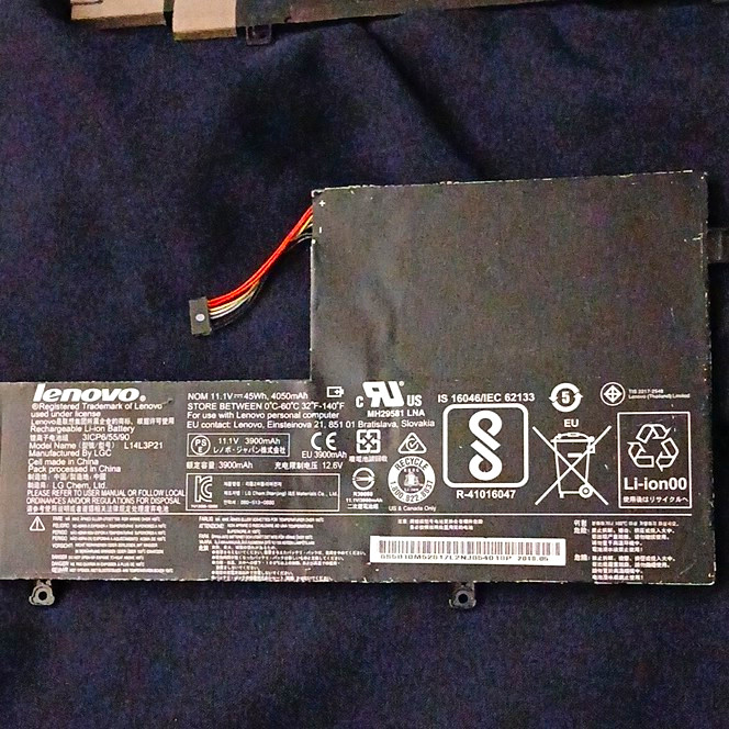 Lenovo L14L3P21 11.1V 45Wh 4050mAh Li-ion Laptop Battery Pack Black