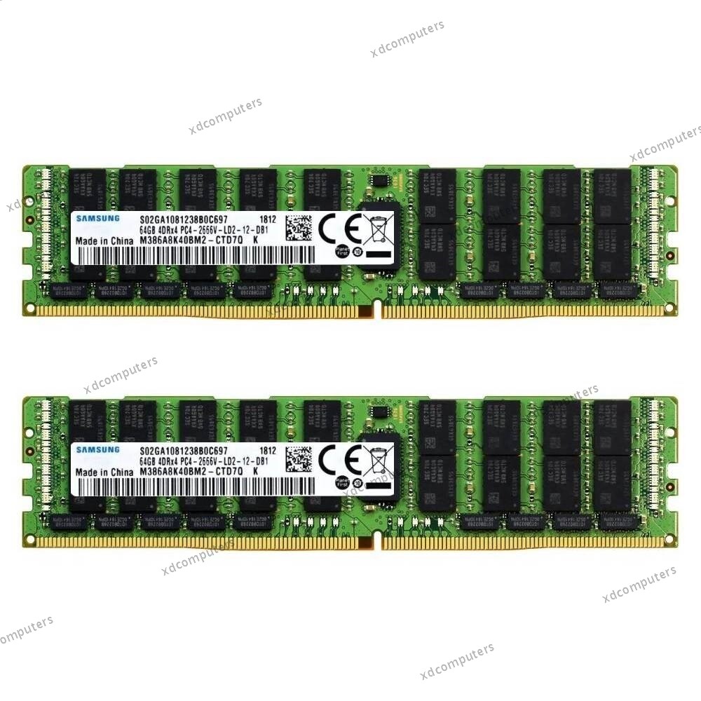 2x 4x 8x Samsung 64GB 2666MHz DDR4 4DRX4 PC4-21300 LRDIMM ECC RAM Server Memory
