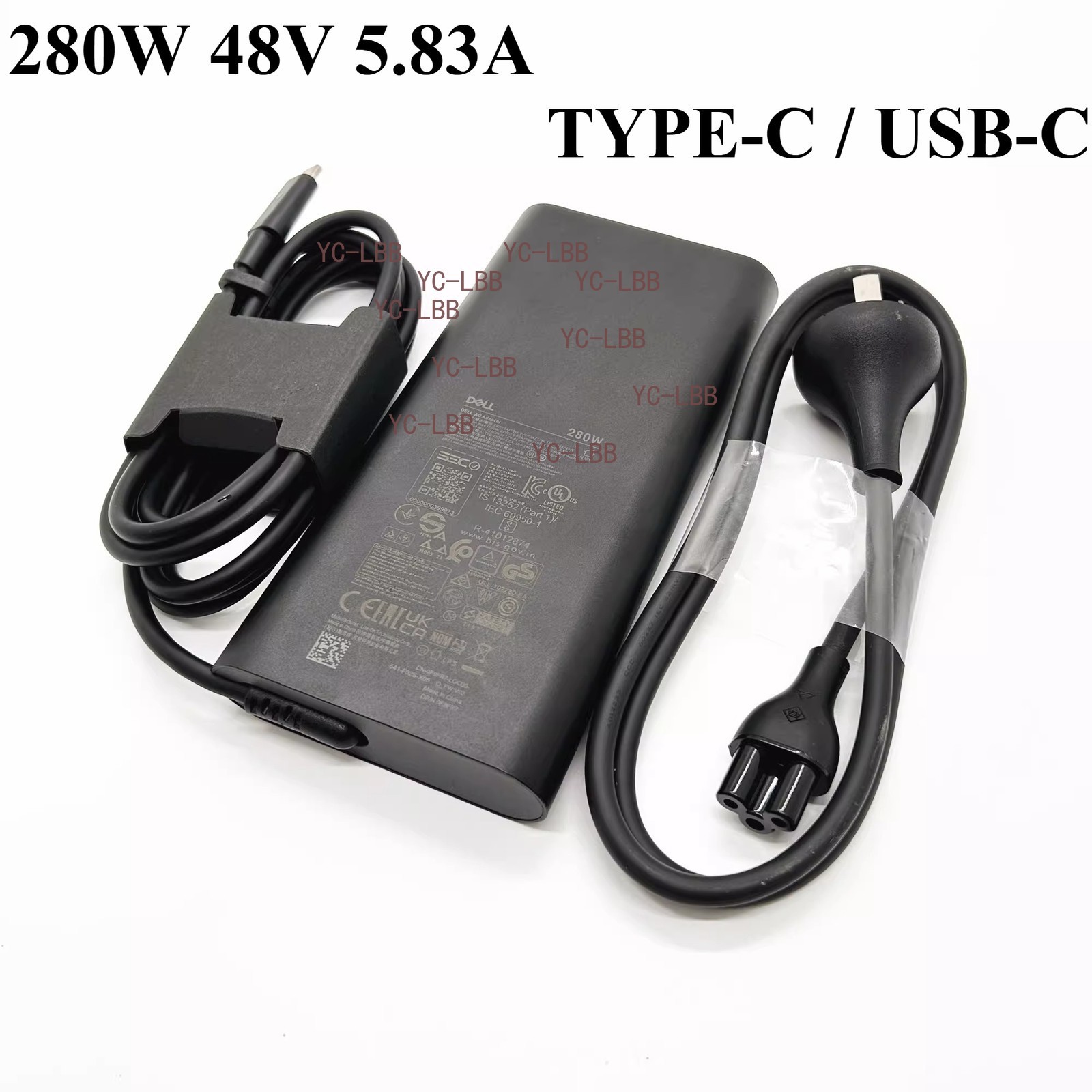 Dell 280W 48V 5.83A TYPE-C Charger USB-C AC Adapter for Dell PRO MAX 16 18 Plus