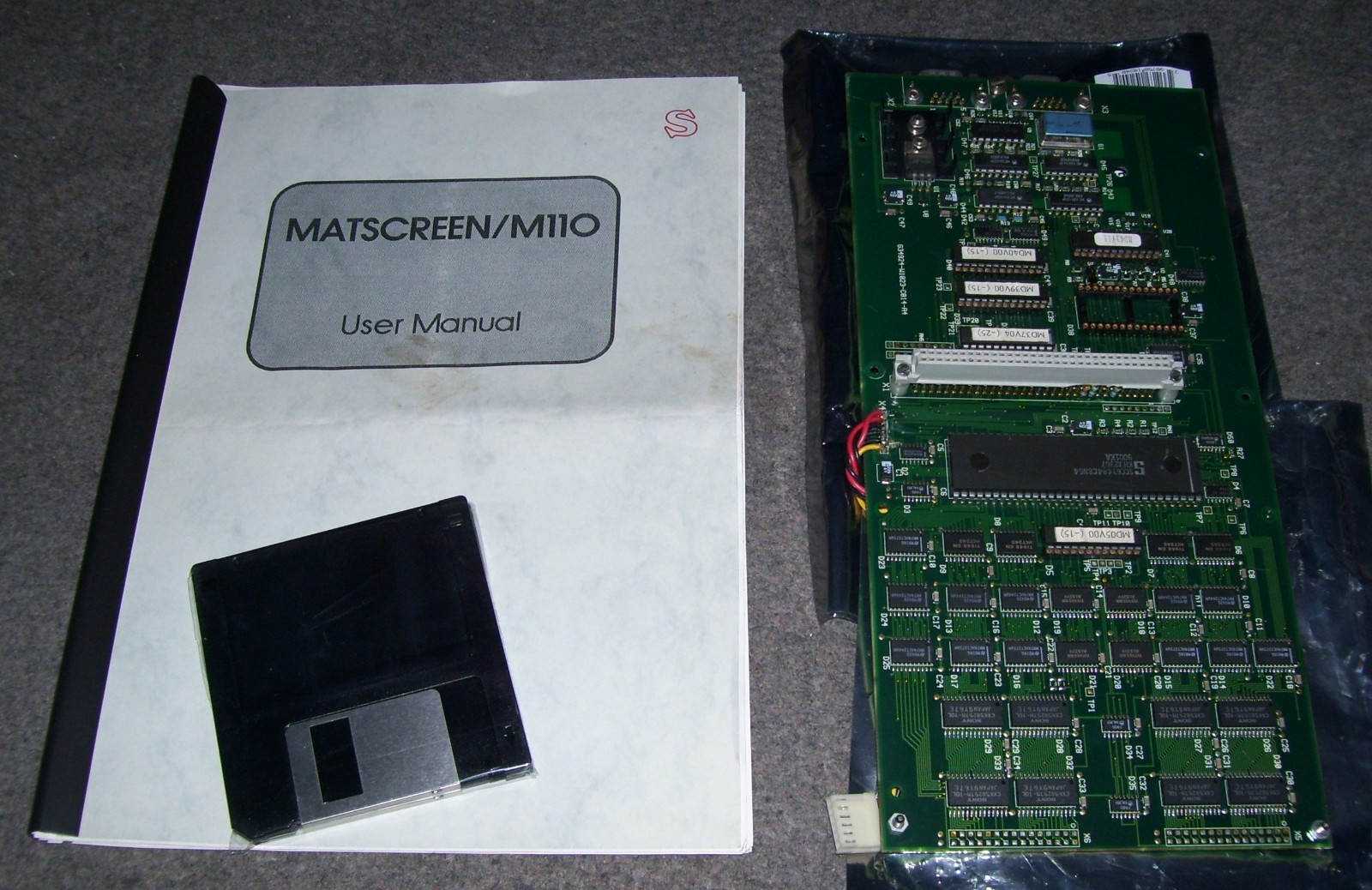 Atari Mega ST Computer Matscreen M110 Mono ECL Graphics Video Card Manual & Disk