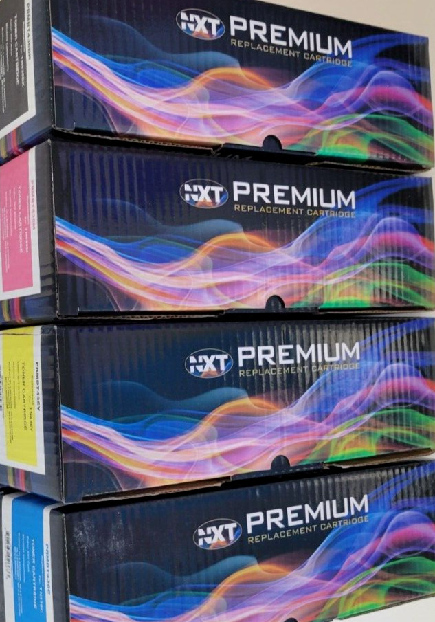 4 NXT PREMIUM REPLACEMENT TONER CARTRIDGES BLACK MAGENTA YELLOW CYAN