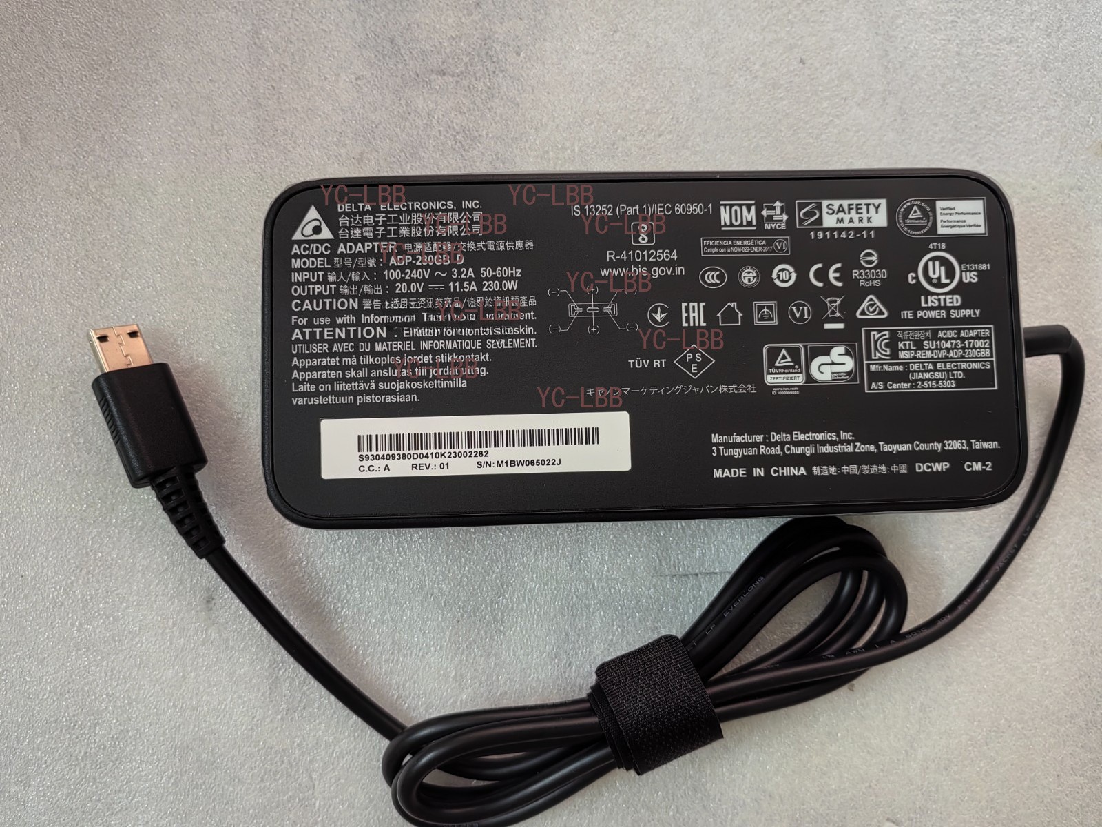 OEM Delta 20V 11.5A ADP-230GB D for MSI GP66 Leopard 10UH/RTX3080 230W Adapter