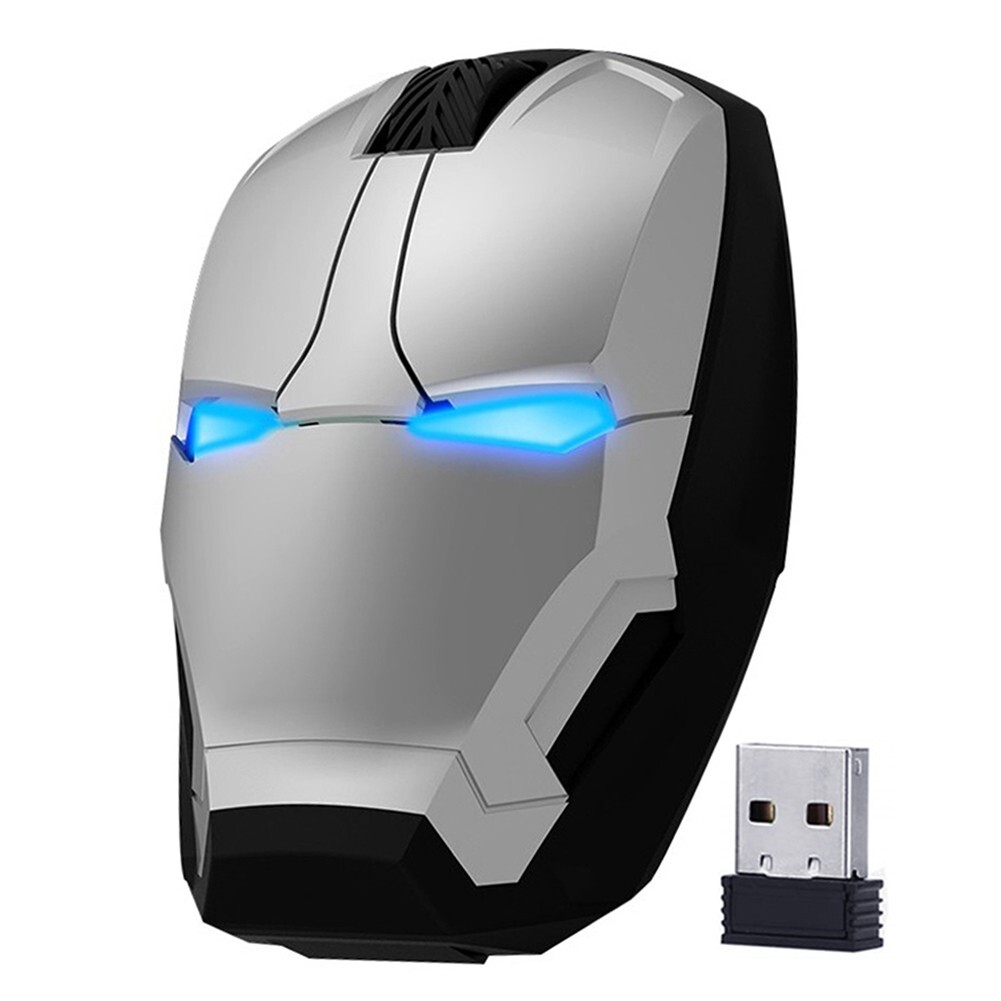 ECOiNVA Wireless Iron Man Mouse Noiseless Silent Computer Mouse Laptop Mice