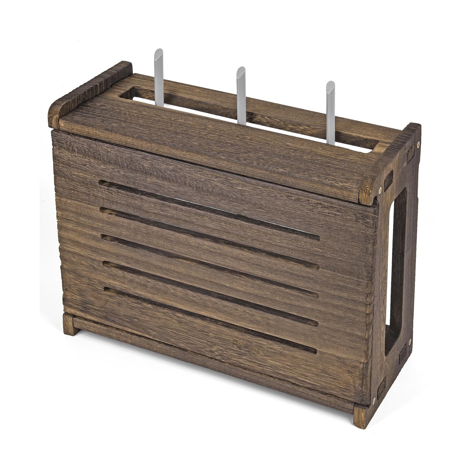 Wooden Router Shelf Wall Mount WiFi Router Storage Box Modem Ca... FAST USA SHIP