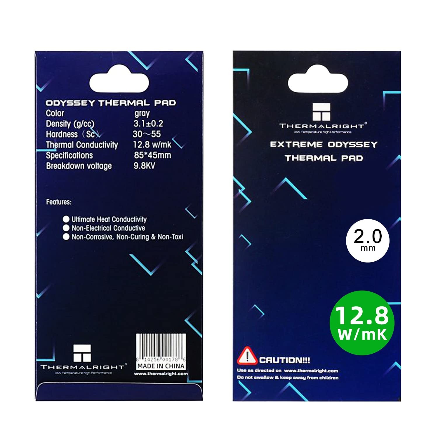 Thermalright Thermal Pad 2mm 12.8 W/mK, 85x45x2.0mm, Non Conductive Heat Resi...
