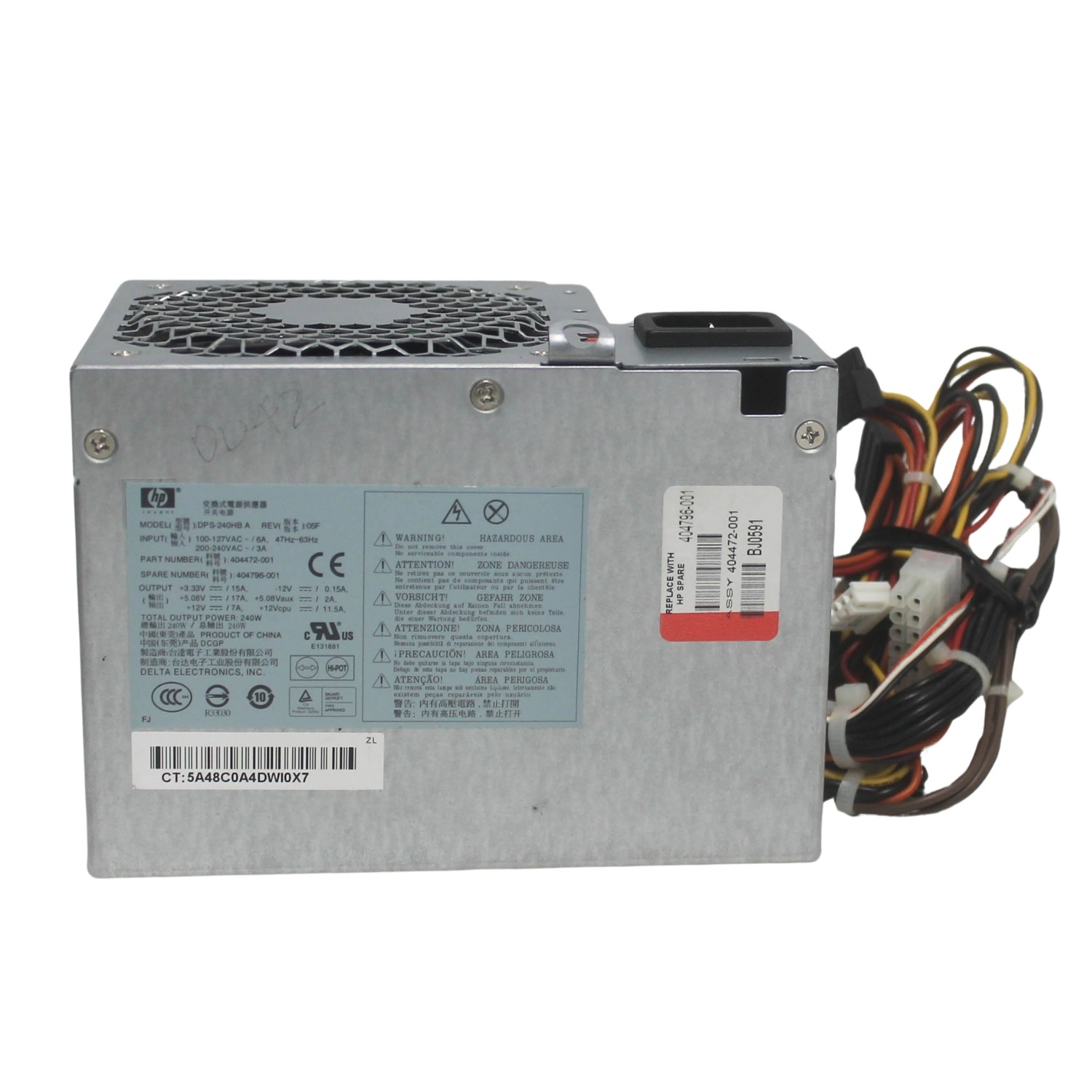 404796-001 Hp 240W 437407-001 436956-001 404796-001 Ps-6241-08Hp Rev:A6"GRADE A"