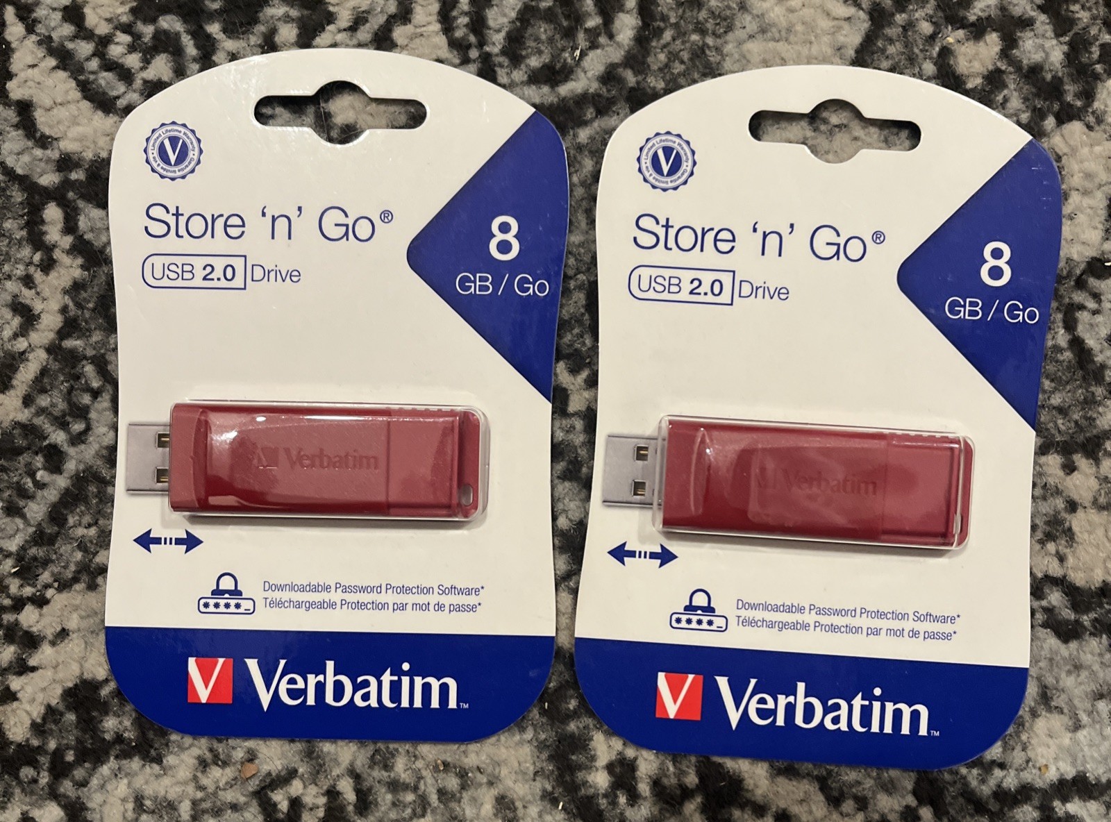 Verbatim Corporation 95507 8Gb Flash Drive Usb 2.0 Store N Go Red (2 PACK)