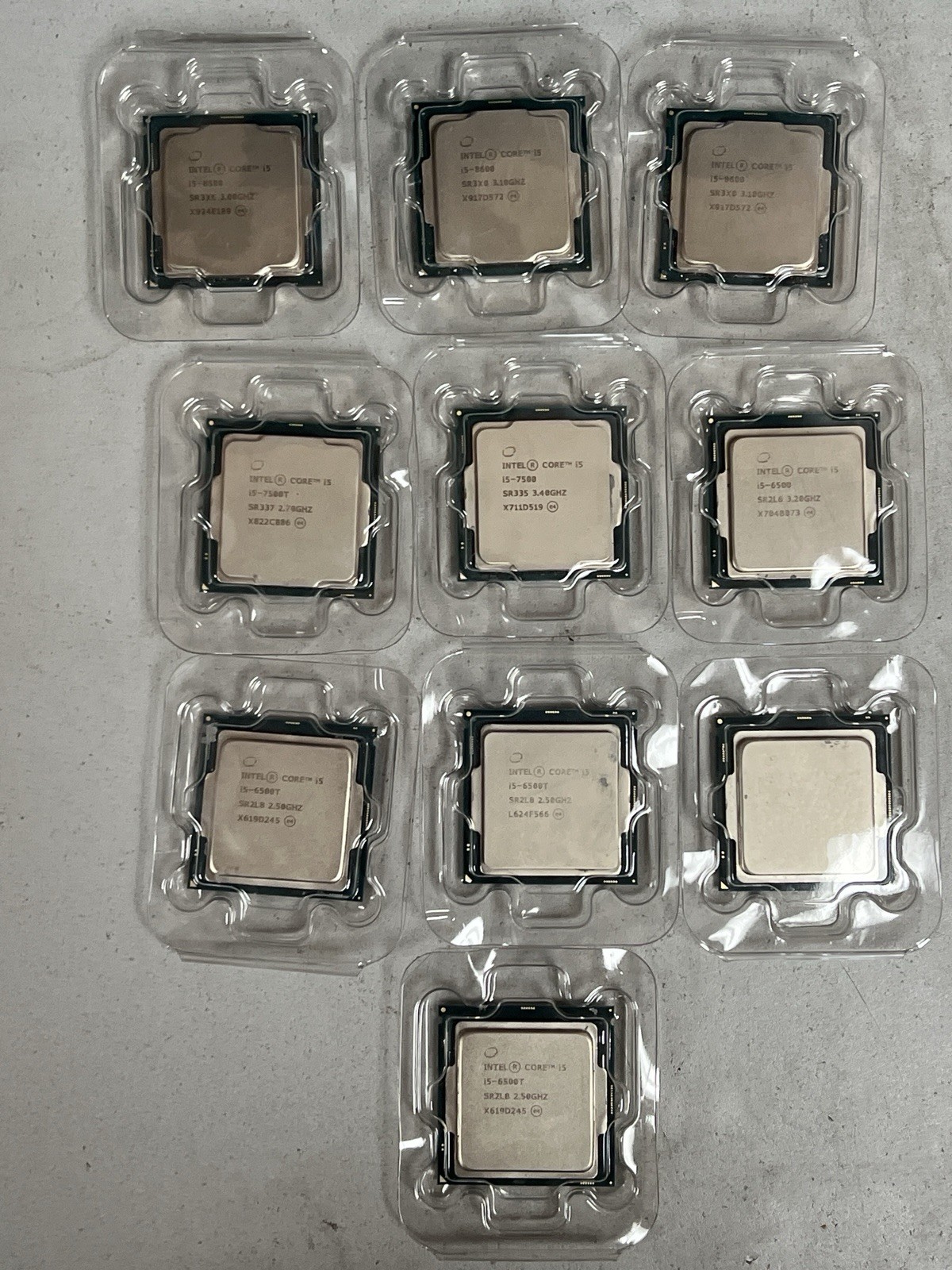 Lot of 10 Intel Core i5 Processors - Mixed 6th 7th 8th Gen LGA1151 CPUs 85/8600