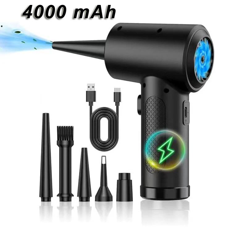 Protable Air Duster for Computer Cleaning 51000RPM Cordless Compressed Air Blowe