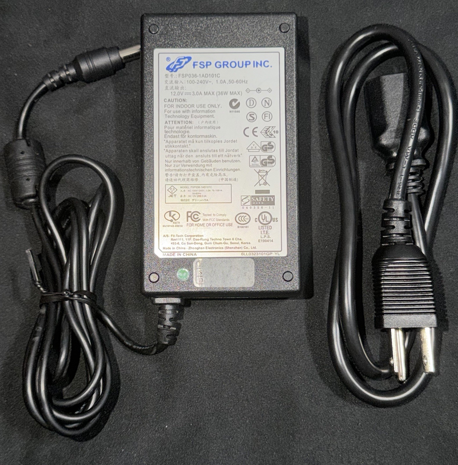 FSP060-1AD101C 9NA0600702 FSP 60W 12V 100-240V AC to DC Power Supply