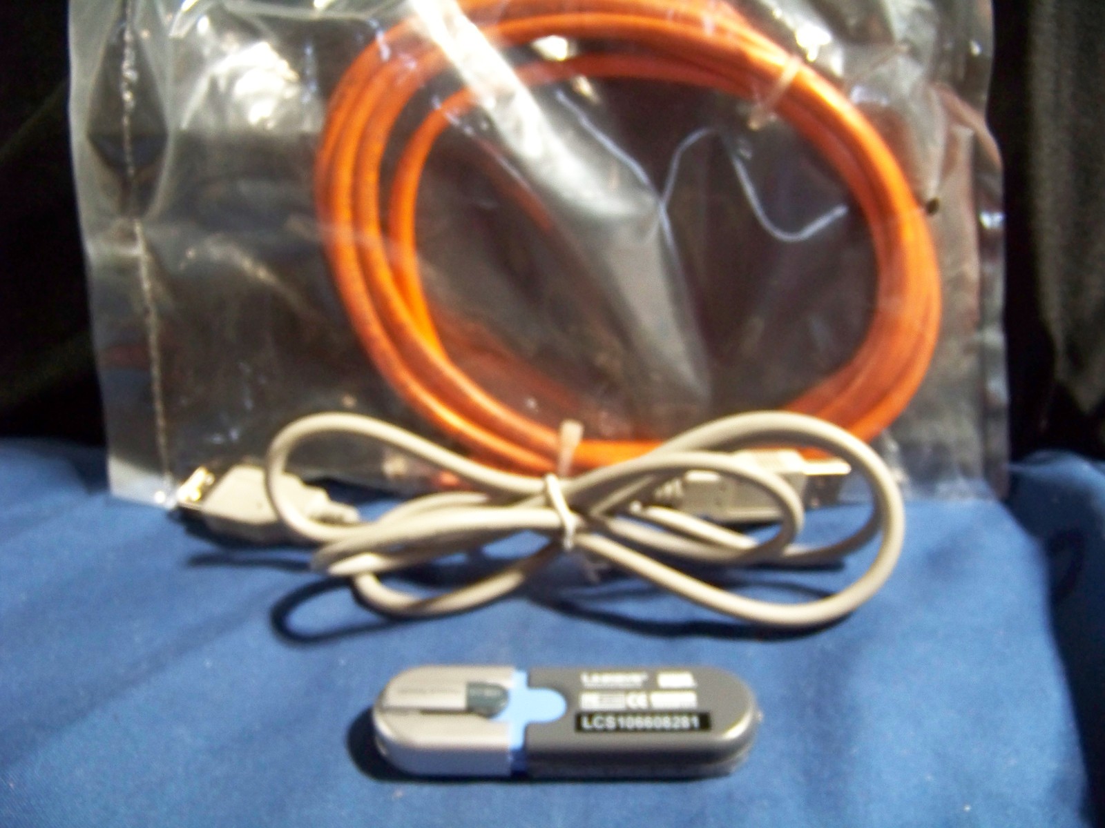 Linksys 10/100 Compact USB Network Adapter Brand Model USB200m - Cat 5 & USB Ext