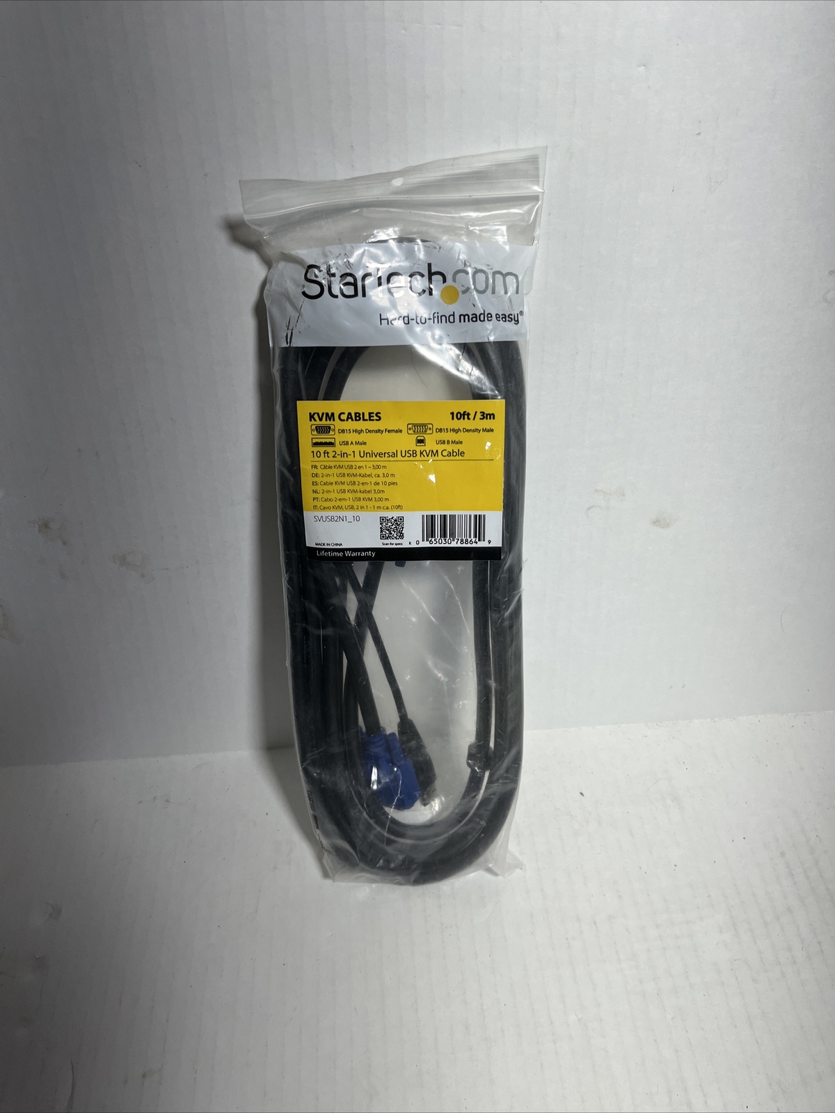STARTECH.COM SVUSB2N1_10 10FT USB 2-IN-1 KVM
