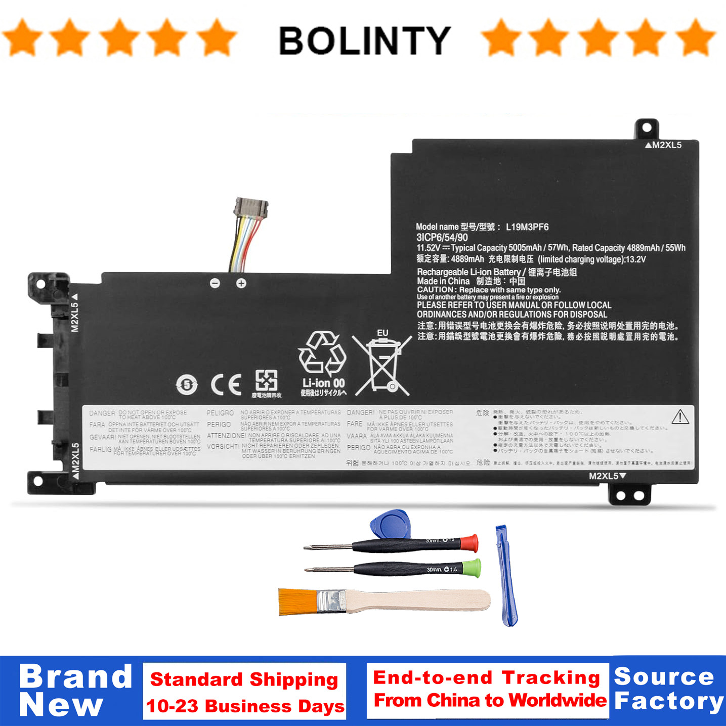 57WH L19M3PF6 L19C3PF5 Battery For Lenovo Ideapad 5-15IIL05 5-15ARE05 5-15ITL05