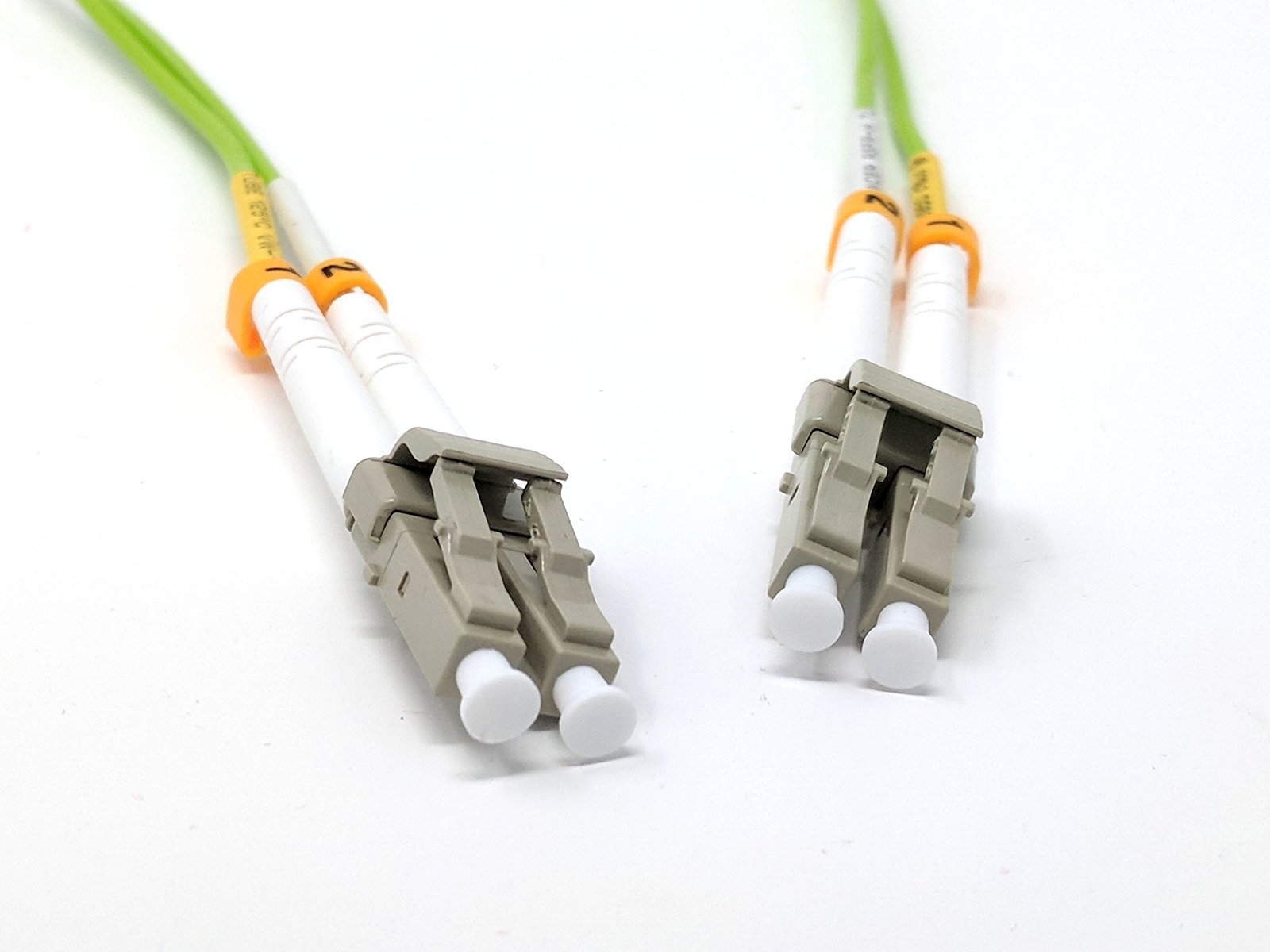2M 100GB Om5 Multimode Duplex Fiber Optic Cable 50/125 LC Lime Green Patch Cable