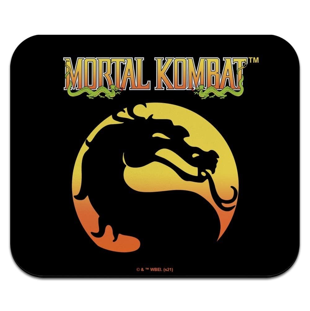 Mortal Kombat Klassic Logo Low Profile Thin 7.8L x 9.3W inches, multi-colored 