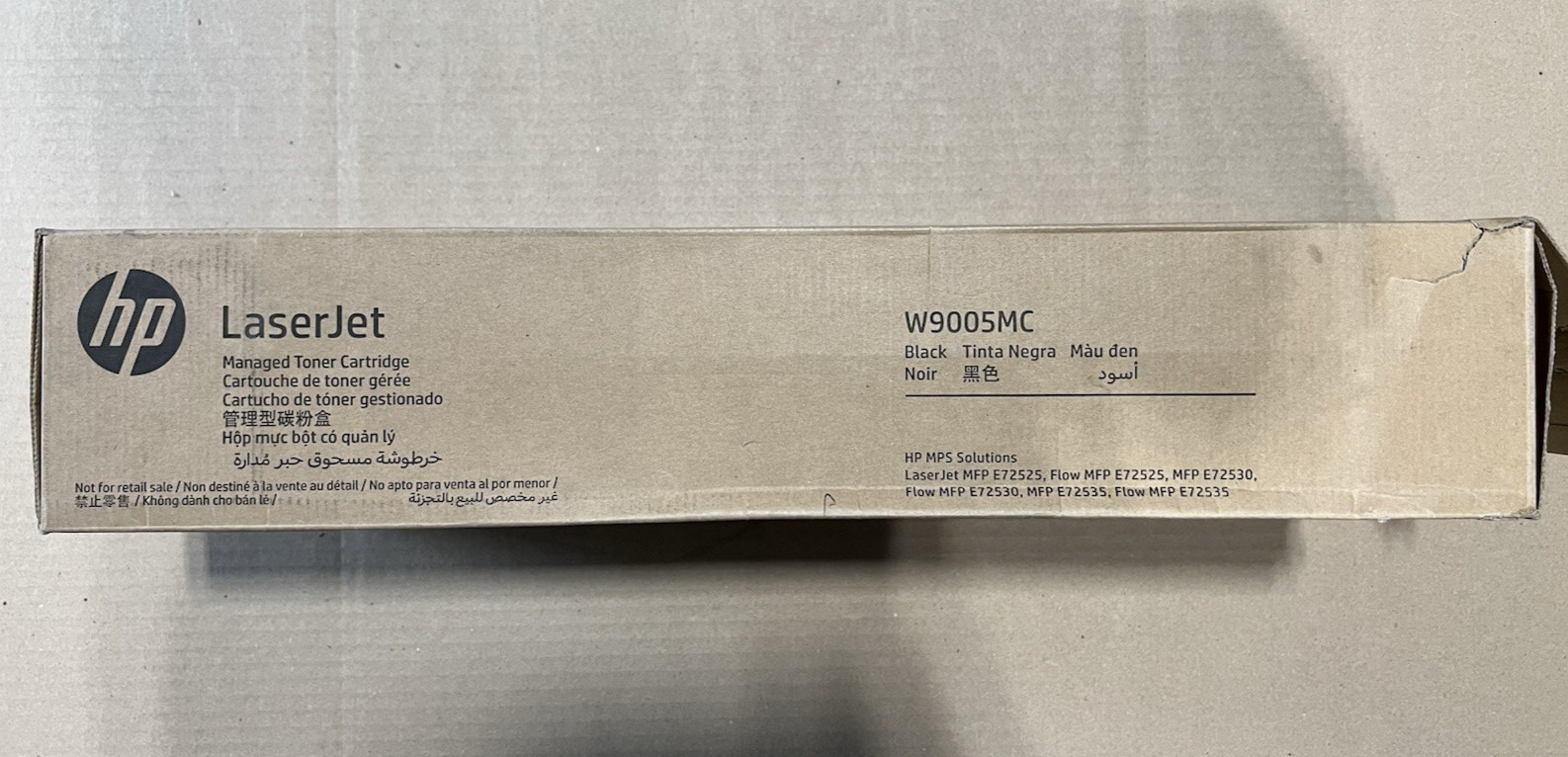 HP W9005MC Black Managed Toner Cartridge, OEM-Open/Worn Box