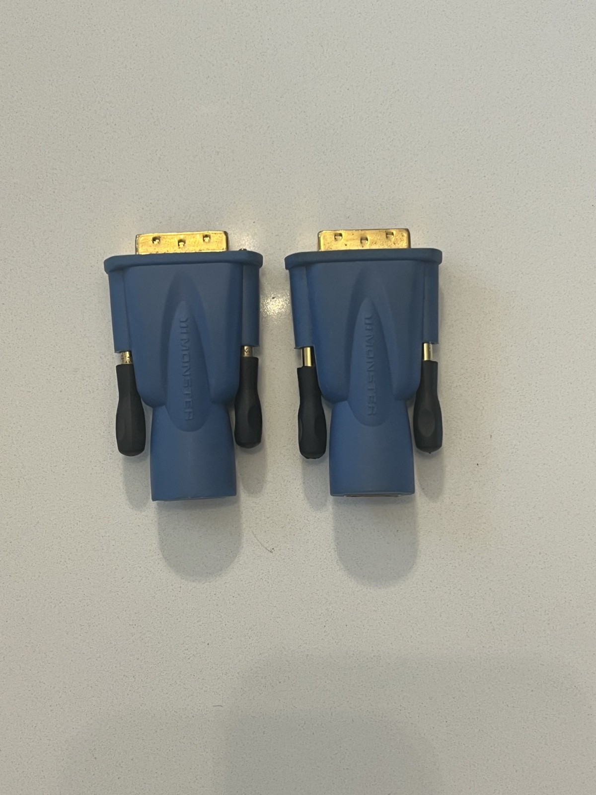 Monster DVI-D Dual Link Male to HDMI Female Adapter Gold Plated Lot of 2