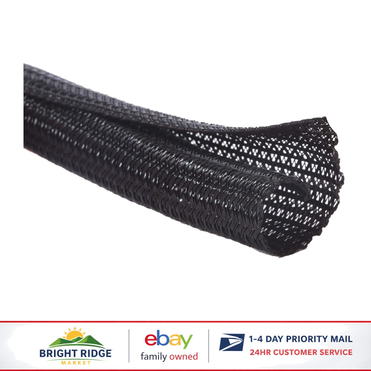 Heavy-Duty 1 Inch Split Loom, 25ft Cable Sleeve for Automotive and Speaker Wires