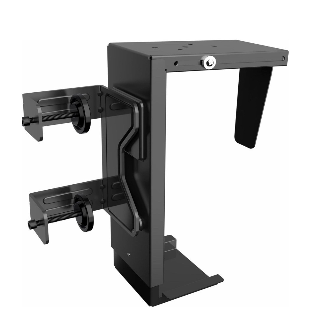 VIVO MOUNT-PCLC1 Adjustable Clamp-On Desk Leg PC Tower CPU Holder Mount