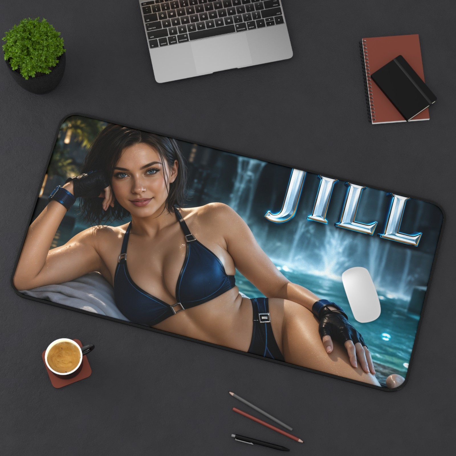 Jill Valentine XXL Desk Mat, Gaming Mouse Pad, Keyboard Mat, Gamer Gift