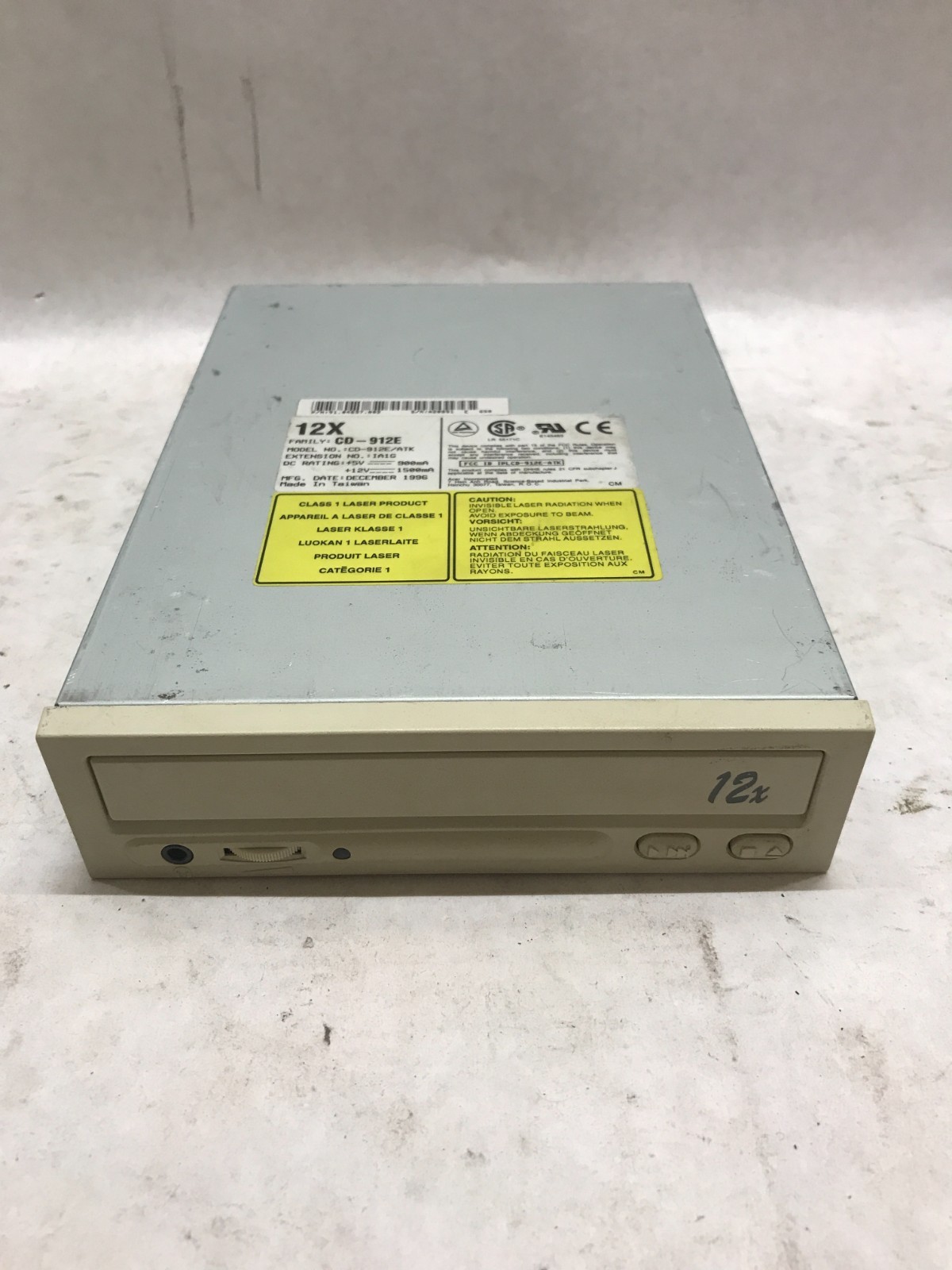 Vintage Acer CD-912E 12X IDE CR-ROM Optical Drive CD-912E/ATK Tested Working -DW