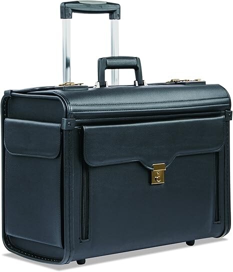 Bugatti affaires/business mallettes sur roulettes case on wheels black vegan lea