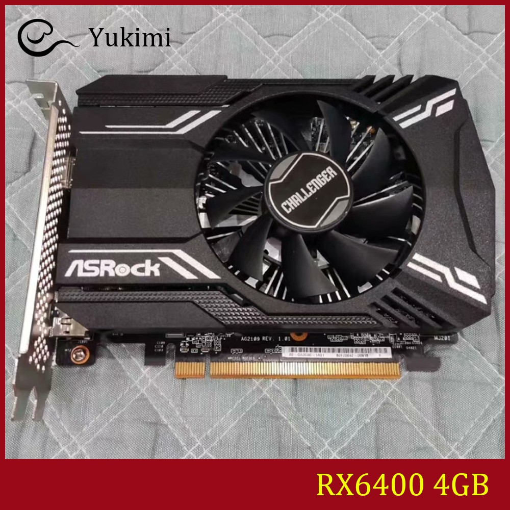 FOR ASROCK Radeon RX 6400 Challenger ITX 4GB AMD GDDR6 Video Graphics Card