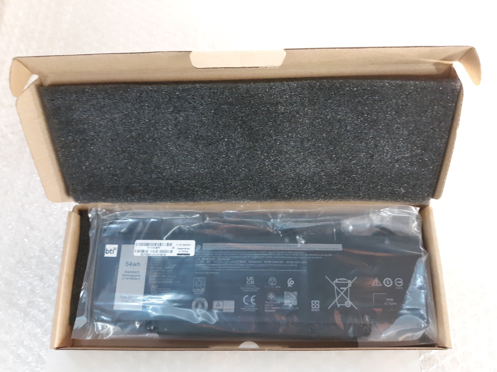 BTI 2X1V9-BTI 11.4V 54WHR Standard Rechargeable Li-ion Battery NEW *OPEN BOX*