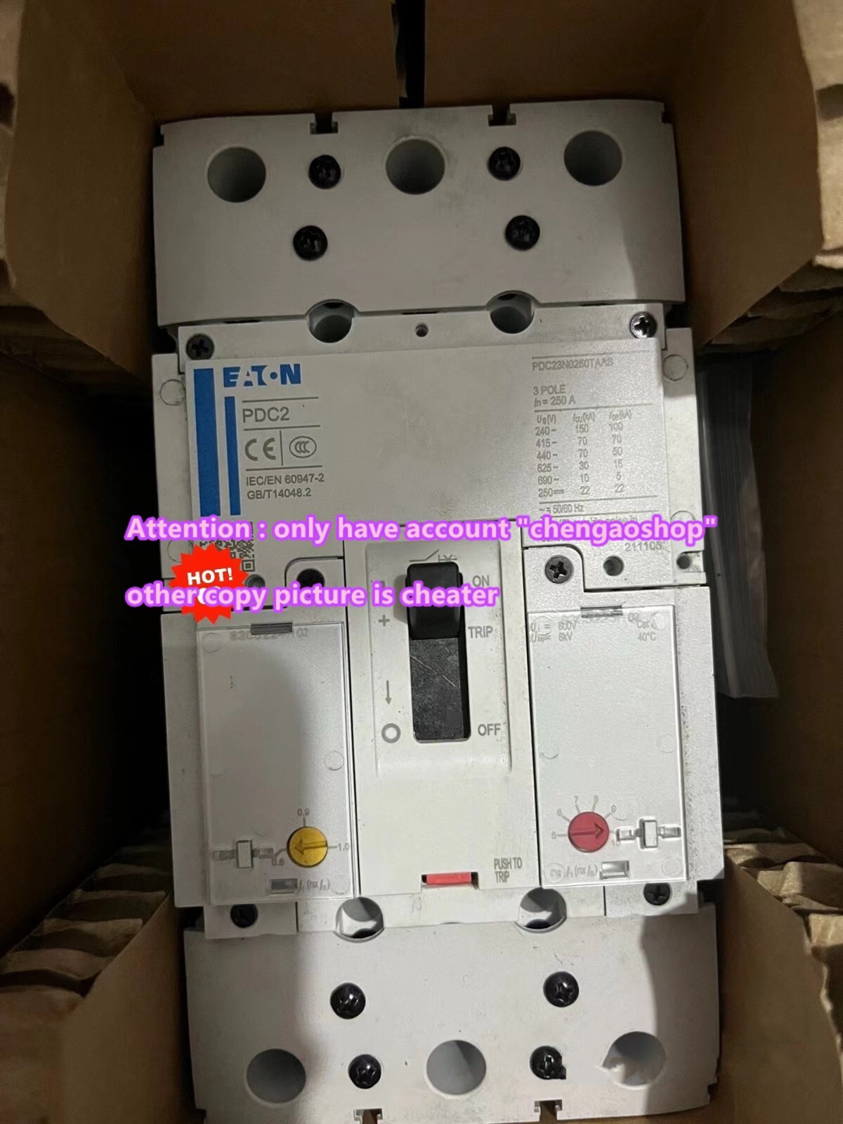 1PCS Used PDC23N0250TAAS circuit breaker Via DHL or FedEX