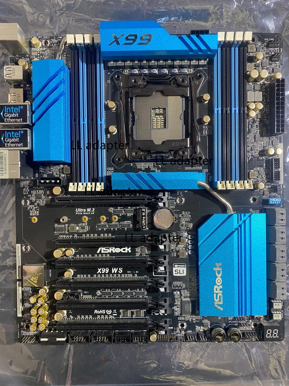 FOR ASROCK X99 WS DDR4*4 128GB LGA 2011-3 EATX Motherboard Test OK