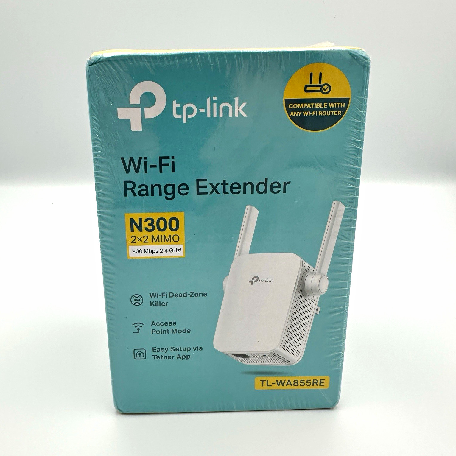 TP-LINK TL-WA855RE N300 Wi-Fi Extender 2.4GHz 300Mbps 2x2 MIMO RJ-45