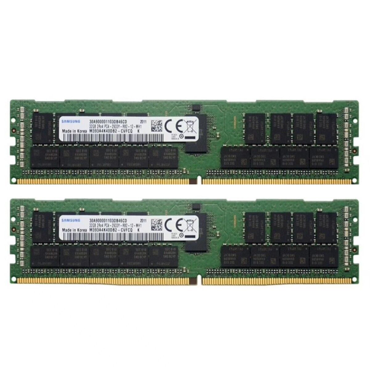 Samsung 64GB (2X32GB) DDR4 2933MHz ECC Registered  Memory Ram M393A4K40DB2-CVF