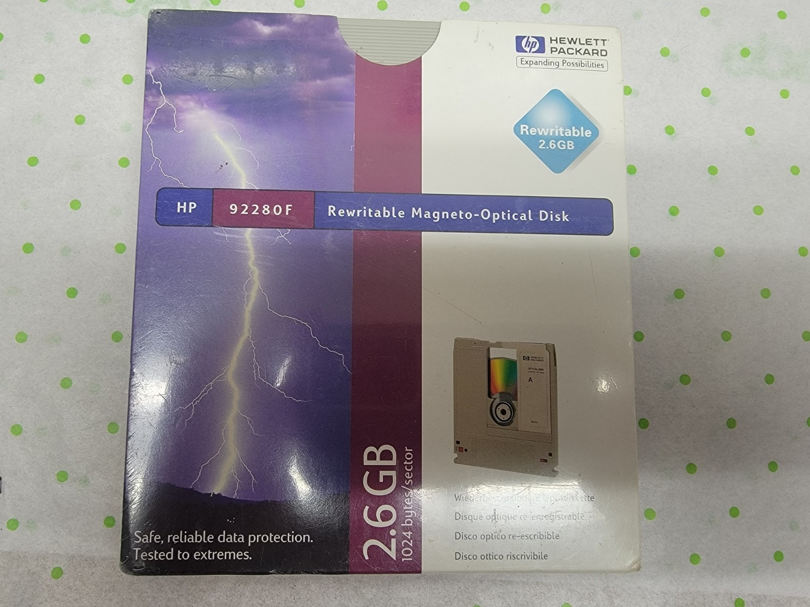 HP 2.6GB rewritable magneto optical disc 92280F- Factory sealed