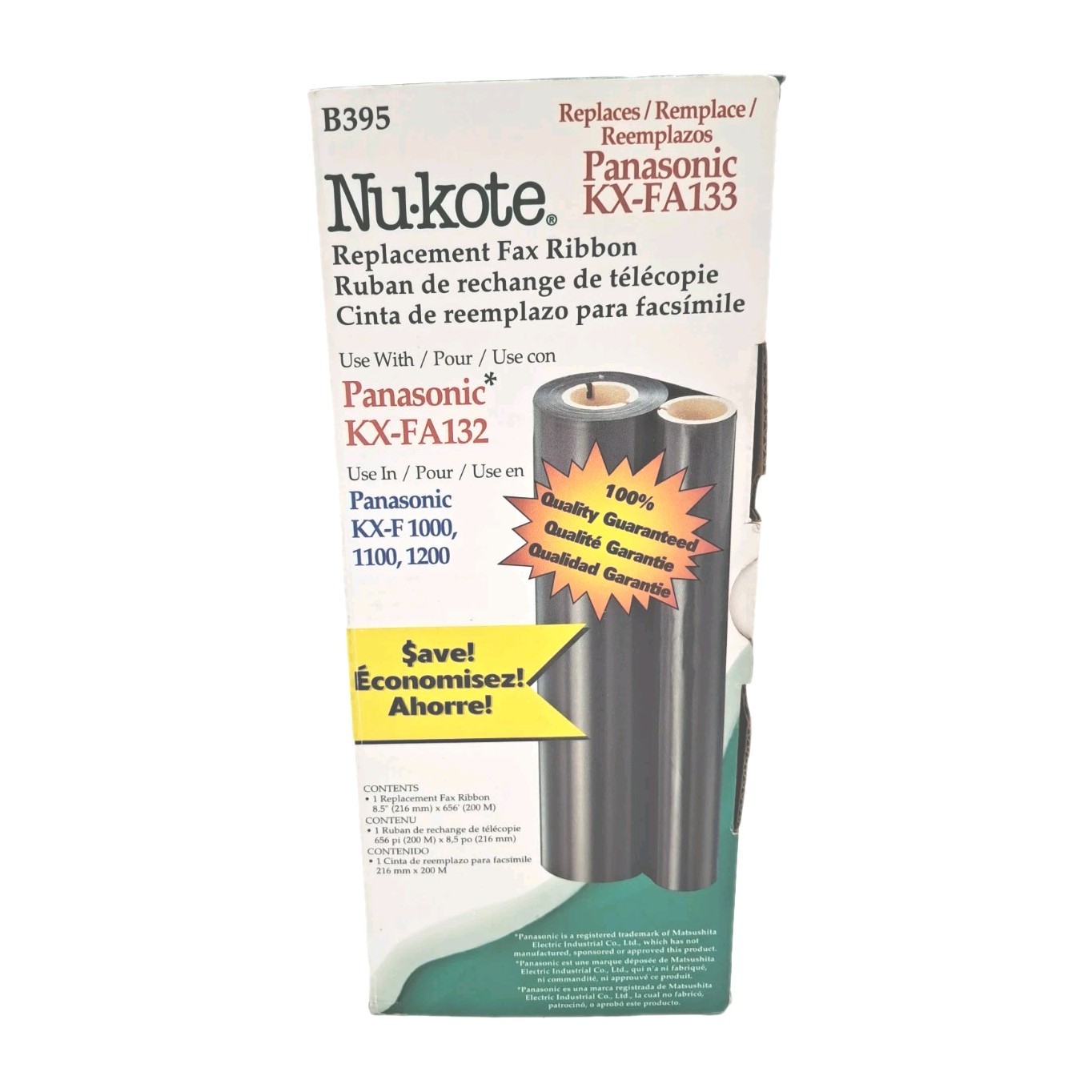 Nu-Kote B395 Replacement Ribbon Panasonic Kx-fa133