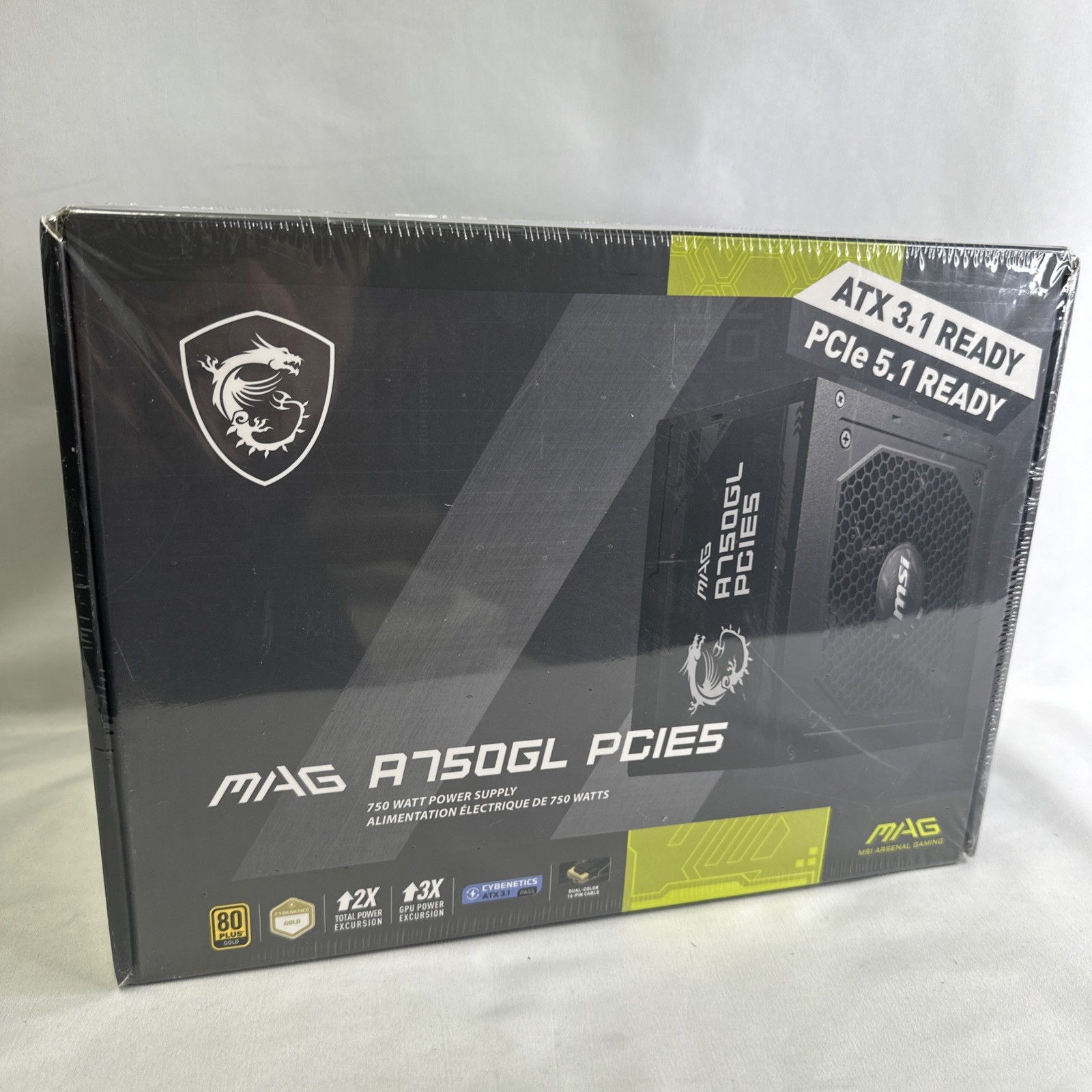 MSI - MAG A750GL PCIE 5 750W ATX 3.1 Full Modular 80+ Gold Gaming Power Supply