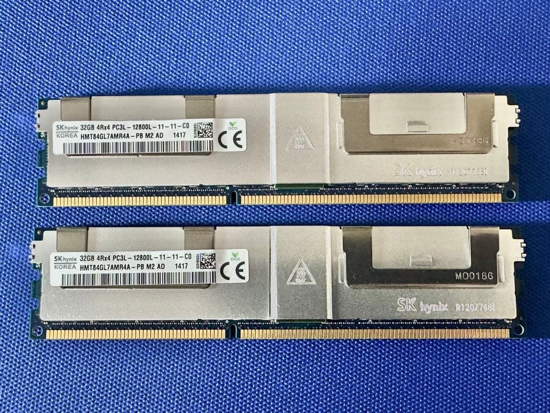 SK hynix 64GB (32GBx2) ECC LRDIMM PC3L-12800L DDR3L 1600MHz Tested