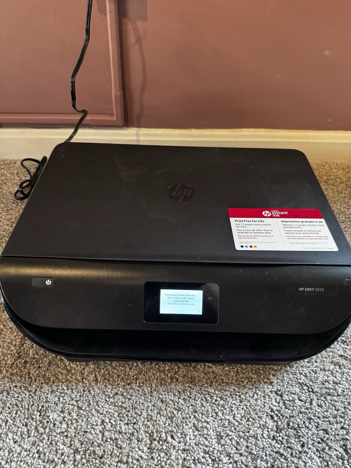 HP ENVY 5010 All-in-One Wireless Wi-Fi Smartphone Inkjet  Printer *NO INKS*