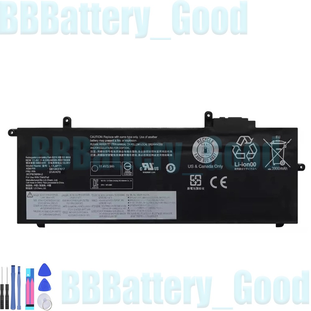01AV470 01AV471 L17C6P71 L17M6P71 Battery for Lenovo ThinkPad X280 A285 48Wh