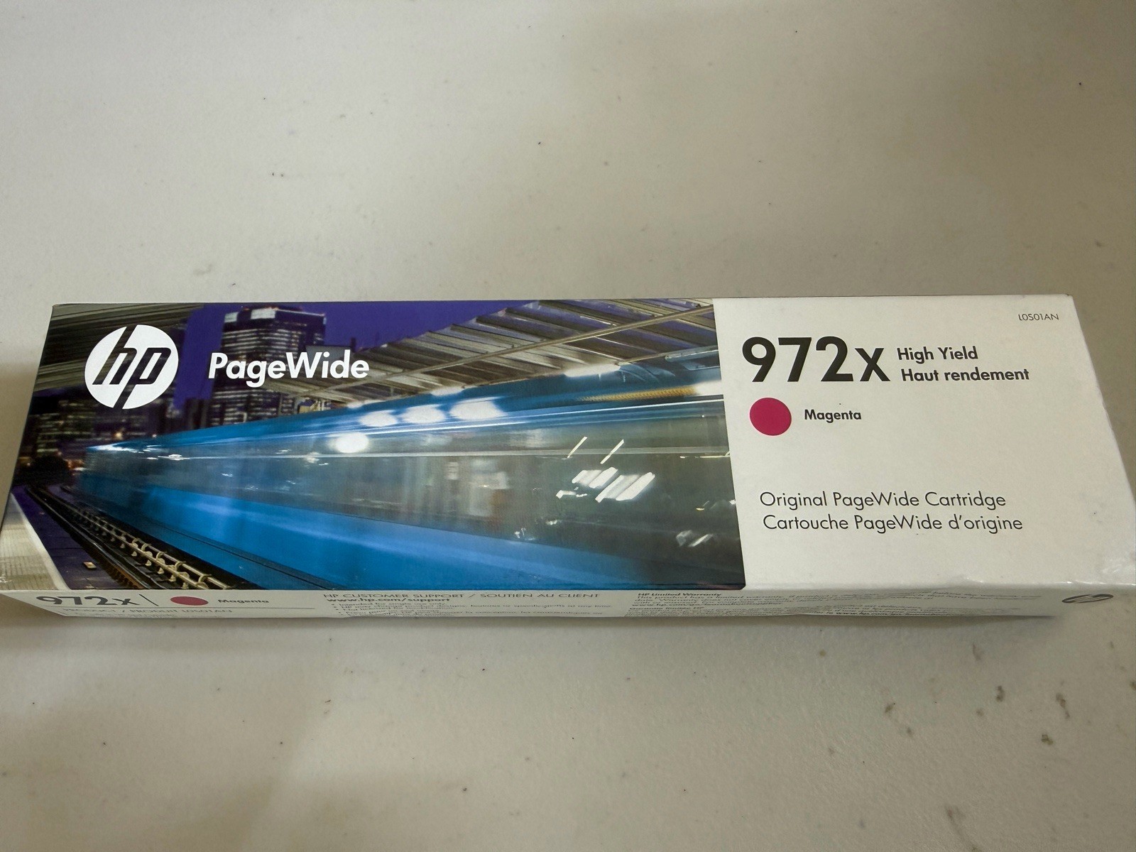 GENUINE HP 972X High Yield MAGENTA PageWide Cartridge L0S01AN NEW SEALED BOX