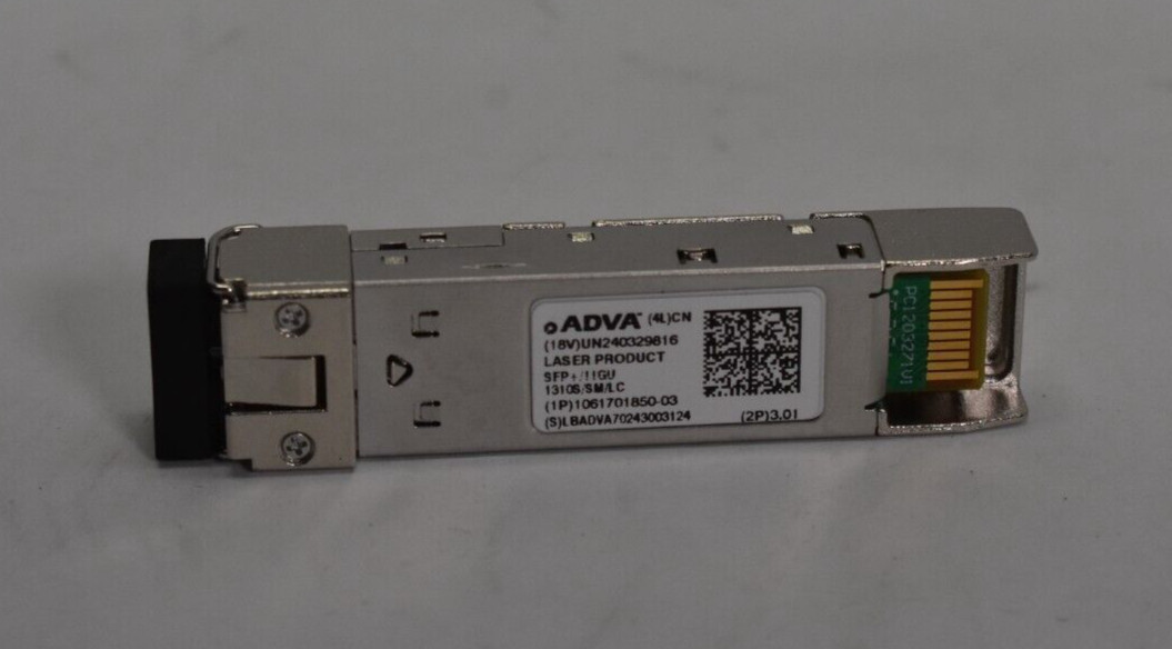 ADVA 1061701850-03 Transceiver SMF 1310nm 10km LC DOM TAA 10GBase-LR SFP+
