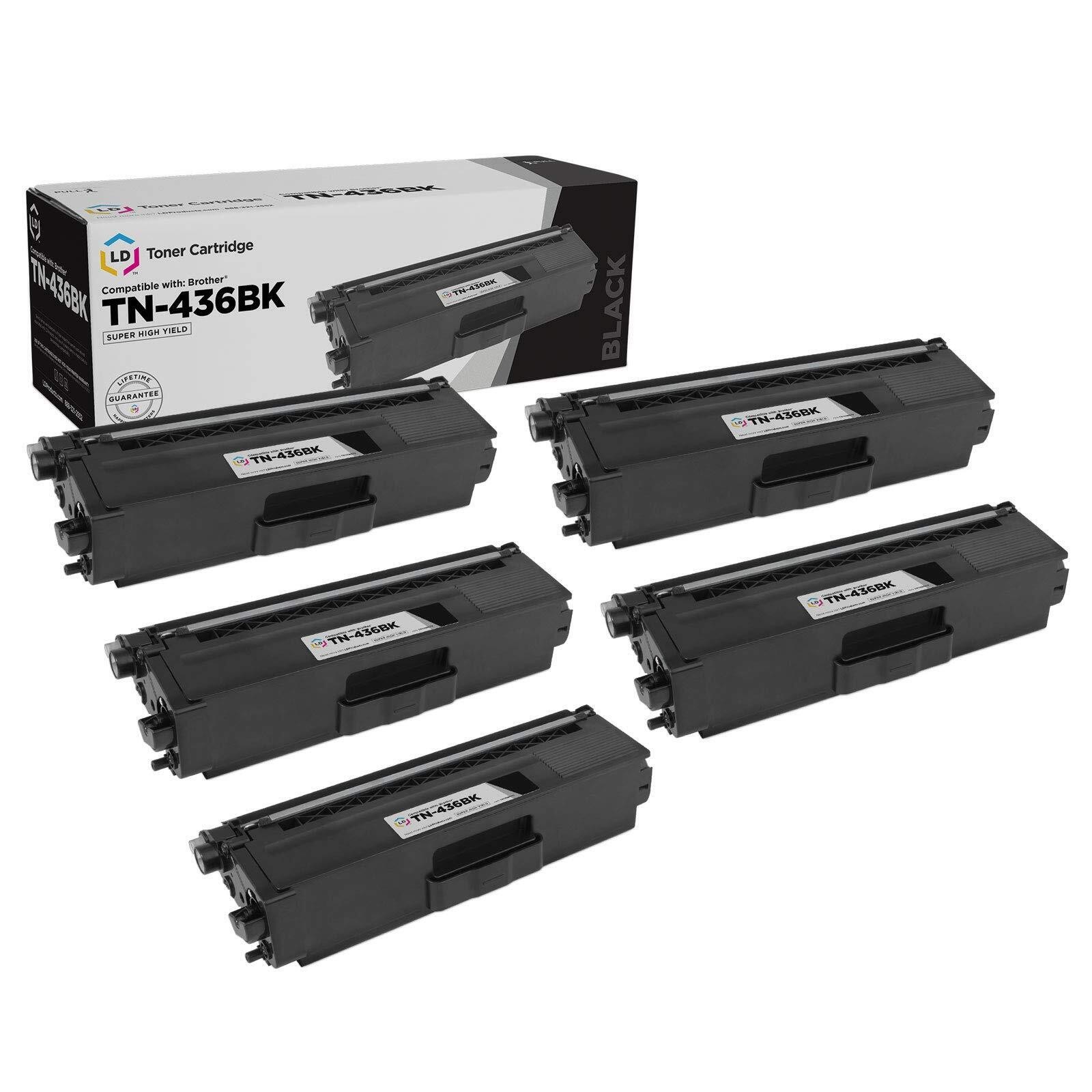 LD 5PK Compatible Black Toner for Brother TN436 TN436BK HL-L8360CDW MFC-L8900CDW