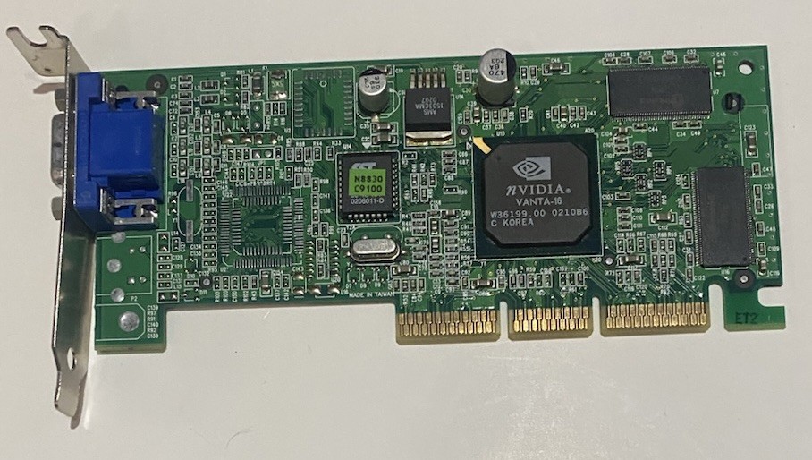 NVIDIA Corporation 180-P0026-0000-B MS-8830 Vanta 16MB VGA AGP Video Card