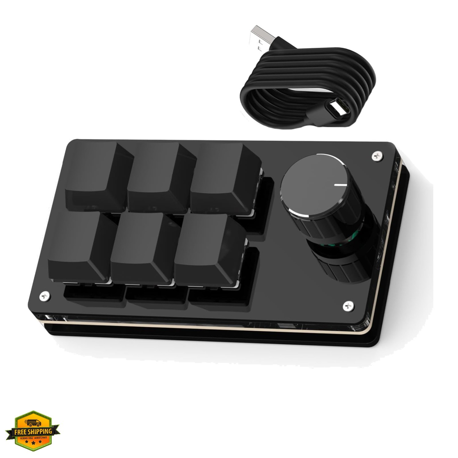 Programmable Macro Keyboard,6 Key Macro Mechanical Gaming Macro Keypad,Custom...