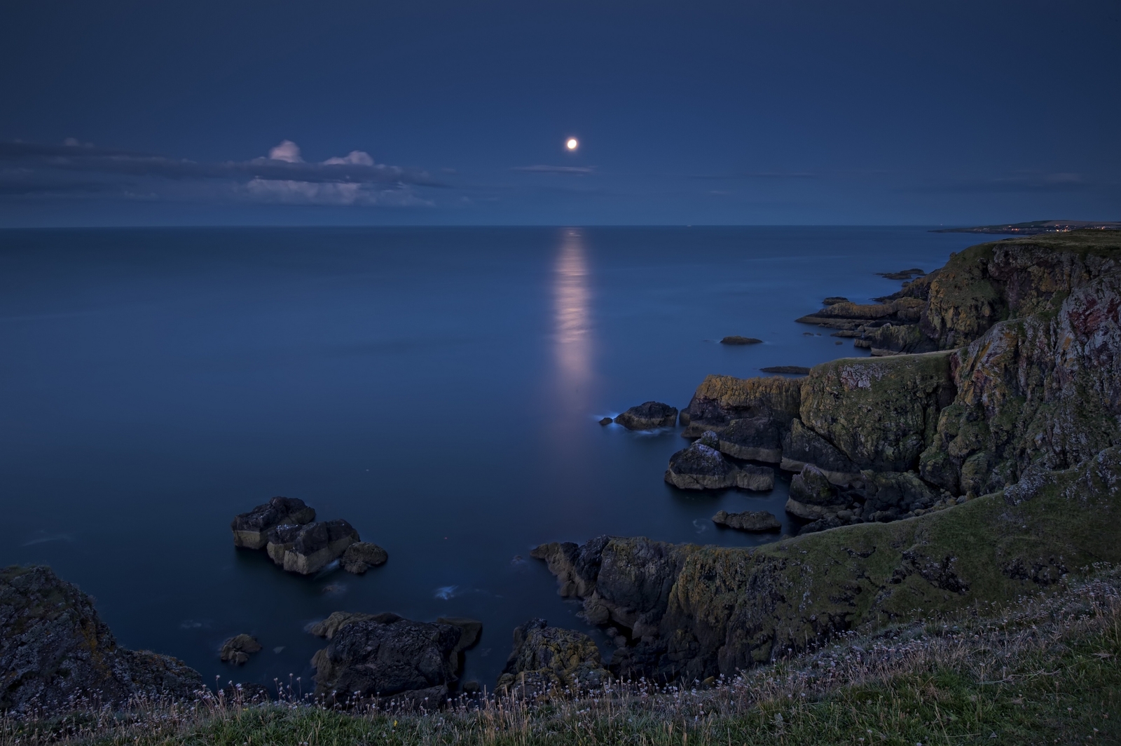 Landscape sea scotland horizon coast sky Custom Gaming Mat Desk