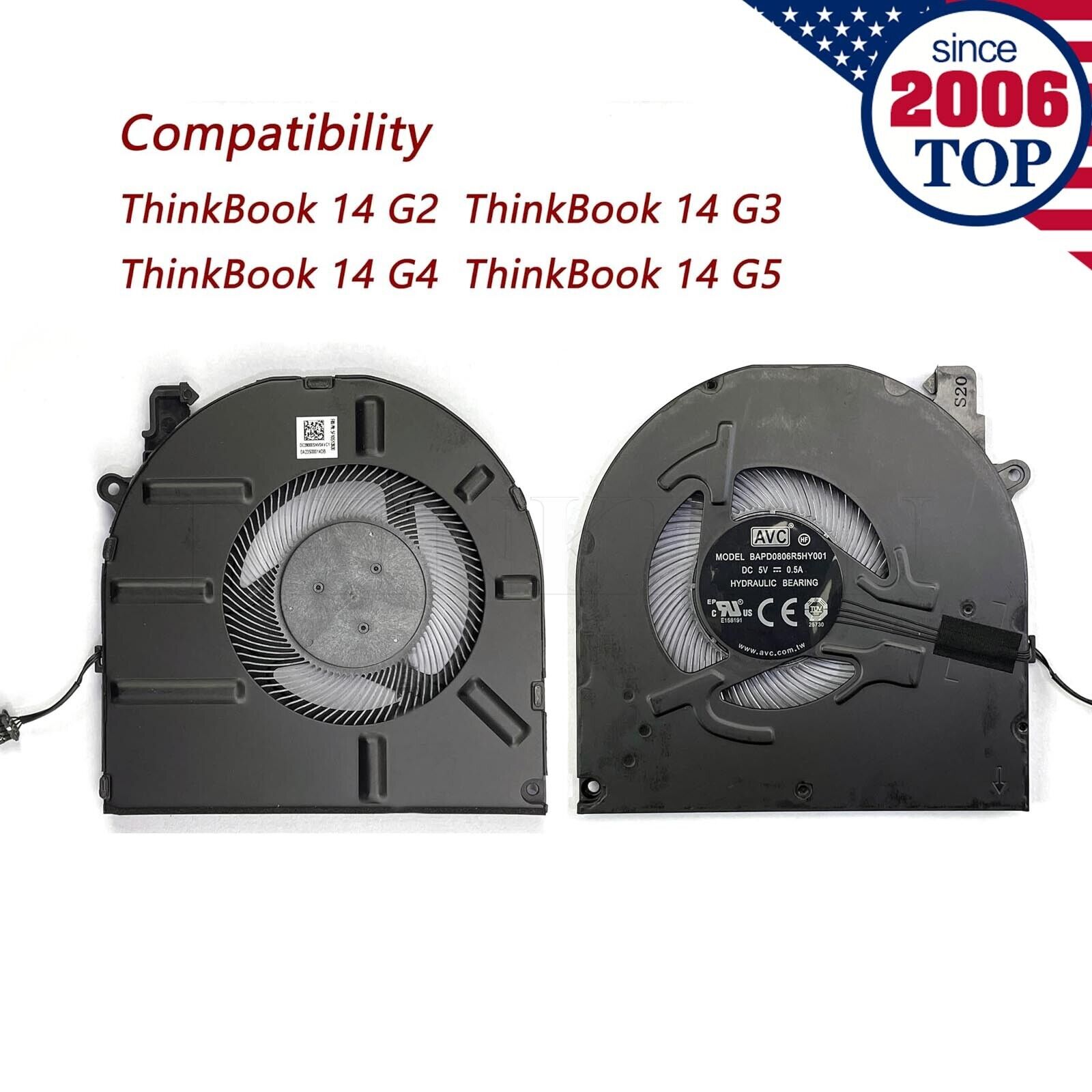 New CPU Fan for Lenovo ThinkBook 14 G2 14 G3 14 G4 G5 5F10S13929 5F10S13930 5V